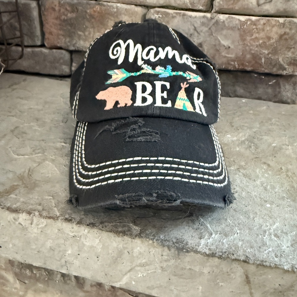 Blue 'Mama Bear' Adjustable Hat